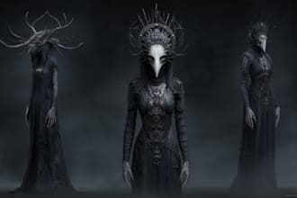 draw dark art illustration