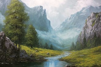 paint real oil painting on canvas