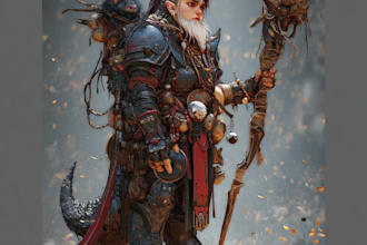 illustrate a 2d game character or 2d game character art