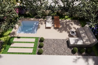 make you a 3d landscape garden design of your backyard