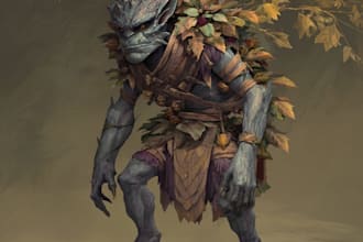 draw monster or fantasy creature horror illustration