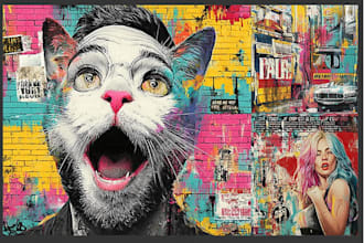 create graffiti street art pop art of any picture