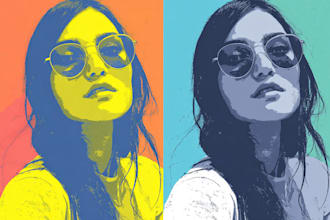 make pop art portrait of your face
