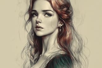 paint a dark fantasy portrait