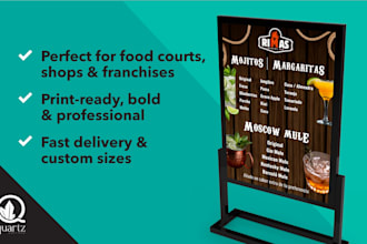 design modern commercial signage for indoor and outdoor use