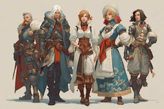 illustrate fancy concept fantasy character art