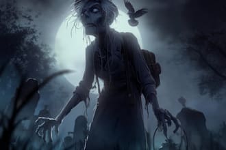 draw an illustration in my creepy dark artstyle for you