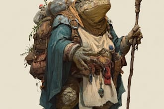 do creature or monster concept illustration for game,
