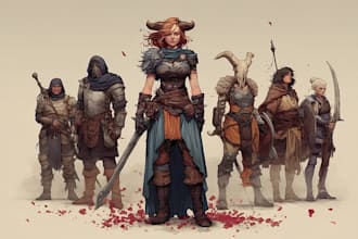 draw realistic dnd character portraits