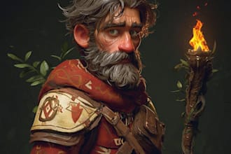 illustrate a 2d game character or 2d game character art