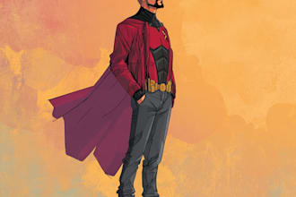 draw a comic book page illustration or webtoon episodes