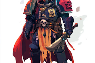 design a warhammer 40k character illustration