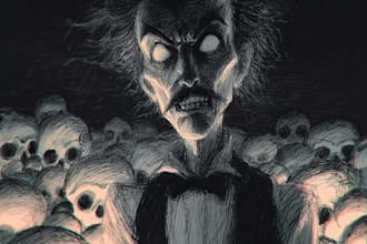 design vintage skull t shirt or streetwear