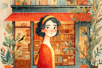 create unique watercolor character or illustration