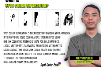 professional spot color separation for screen printing
