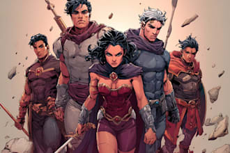 create comic book and custom illustration