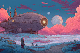 draw sci fi illustration and sci fi art