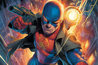 create fantasy comic book cover illustration