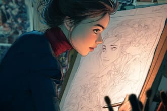 draw a cover art or comic cover art