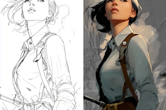 draw manga and comics cover in unique art style