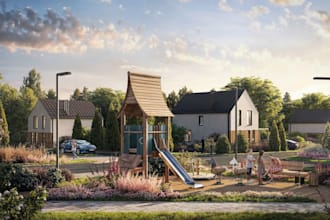 render 2d site plan layout,real estate,landscape community render,urban planning