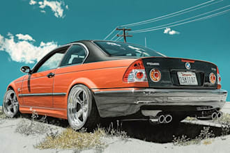draw realistic colored illustration of any car or vehicle