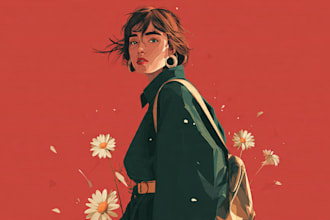draw a digital illustration in unique style