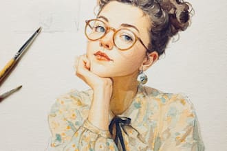 draw digital watercolor illustration