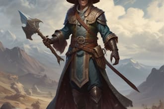 draw dnd character design and illustration