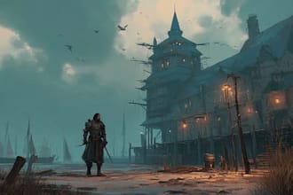 create game concept art for characters, environments