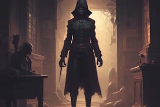 do horror concept art for games and animation or movies