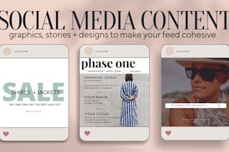 design social media posts and paid ad creatives
