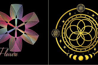 design sacred geometry or mystical or spiritual mandala logo