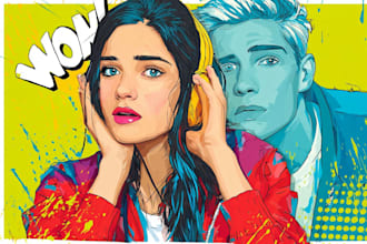 draw your photo to an amazing vector pop art wpap