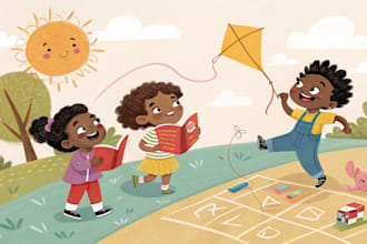 draw children african american children book illustration
