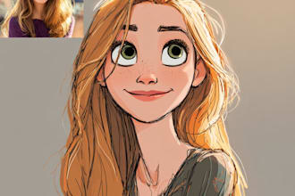 draw a disney style cartoon