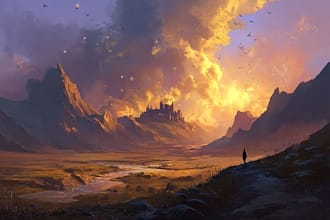 design mystical fantasy landscapes with epic scenery