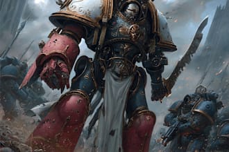 draw a warhammer 40k figures with old school