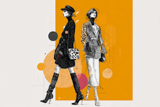 illustrate your fabulous fashion collection, illustration