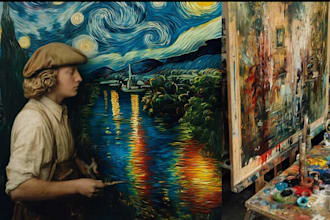 paint a replica of any painting in oil