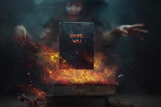 design horror book cover, sci fi and ebook cover