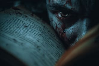 create a horror book cover illustration for your novel