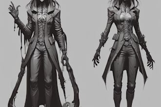 fantasy horror and fantasy horror character art