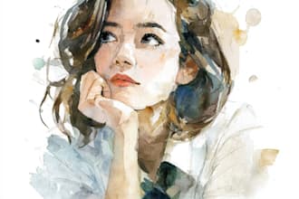 draw watercolor pet portrait
