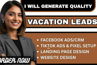 targeted vacation leads tour operator travel planner leads facebook google ads