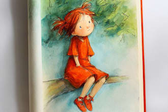 create christmas children book illustrations