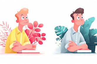 draw flat vector character design