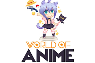design a cute kawaii, chibi or cartoon logo