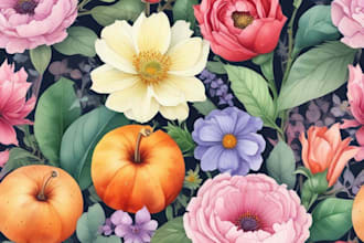 paint watercolor flowers and botanical illustrations