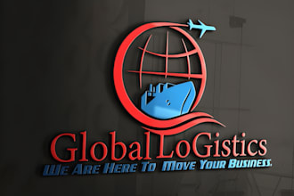 design modern logistic, real state, travel agency or property logo